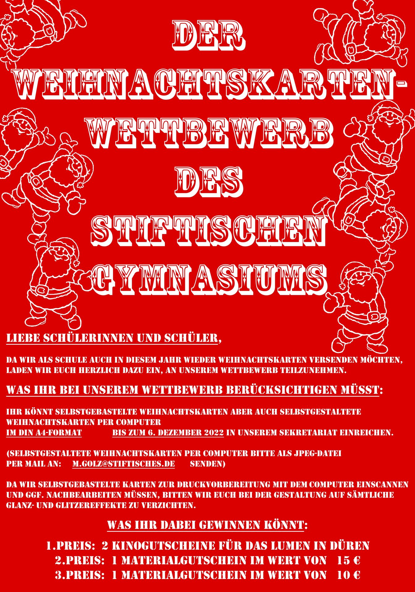DIN A3 Weihnachtskartenplakat 2022